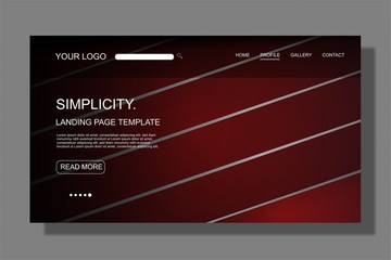 modern Landing page template,colorful,for business website design.