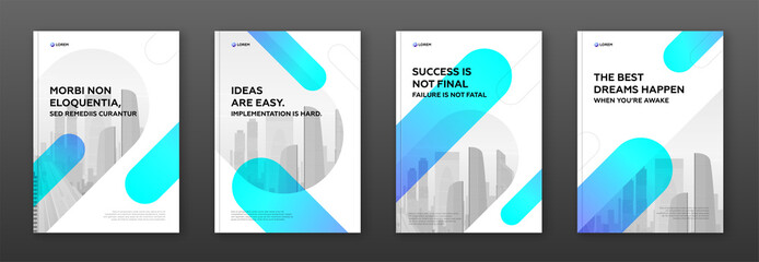 Wall Mural - Corporate brochure cover design template for business. Good for annual report, magazine cover, poster, company profile cover