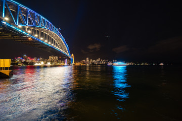 Sticker - Sydney city cityscape with Sydney Harbour Bridge and Sydney suburbs