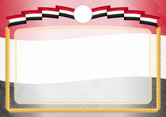 Border made with Egypt national flag.