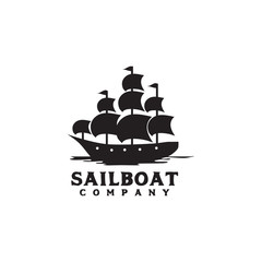 Wall Mural - Sail boat icon logo design vector template