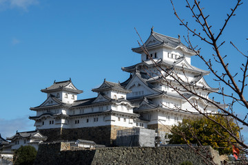 Poster - Beautiful white Himeji Castle in autumn season in Hyogo Prefecture, Japan