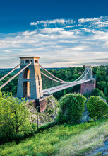 Clifton Suspension Bridge Which Spans The Avon Gorge With The River Avon Below, Bristol, England. UK.