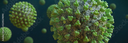 Fotomural coronaviruses, virus that causes respiratory infections and the common cold