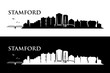 Stamford skyline - Connecticut, United States of America, USA - vector illustration