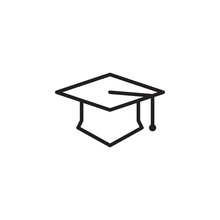 Academy Hat Icon. University Graduation Cap Icon