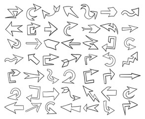 Wall Mural - hand drawn direction arrows