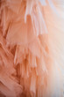 background and texture, pink skirt made of chiffon or tulle fabric