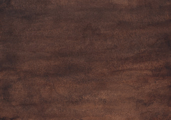 Canvas Print - Watercolor dark brown background texture, hand painted. Watercolour abstract old chocolate brown backdrop. 