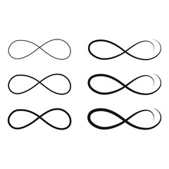 Wall Mural - hand drawn infinity symbol, infinity sign doodle icon