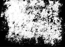 Grunge Black White Wall Background. Rough Texture. Scary Distressed Template. Worn Surface Pattern.