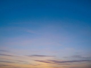 Wall Mural - clear sky with small clouds on the horizon at sunset. beautiful gentle sky at sunset background.
