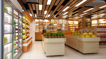 3d Render Of Supermarket Grocery Shop