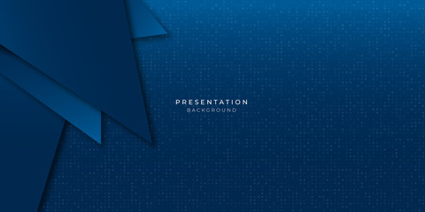 Blue dot pattern triangle abstract background with modern and futuristic corporate concept for presentation design