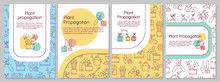 Plant Propagation Brochure Template. Houseplant Growing. Planting. Flyer, Booklet, Leaflet Print, Cover Design With Linear Icons. Vector Layouts For Magazines, Annual Reports, Advertising Posters
