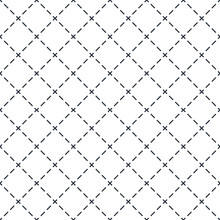 Abstract Crossed Lines Seamless Pattern, Vector Background With Cross Stripes, Lined Design Minimalistic Wallpaper Or Textile Print.