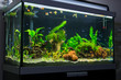 fresh water aquarium with cardinal tetra fish