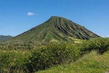 The Steep Railway Trail Up The Side Of The Extinct Volcano Koko Head On Oahu In Hawaii