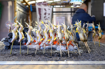 Wall Mural - Grilled YAMAME fish in Japanese style