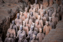 Qin Shi Huang's Tomb, Terracotta Soldiers.The Terracotta Army,  Xi'An, Shanxi, China.