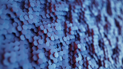 Wall Mural - technology hexagon colorful abstract model background, many clean technical geometric hexagons as a 