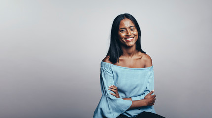 Portrait of smiling young woman