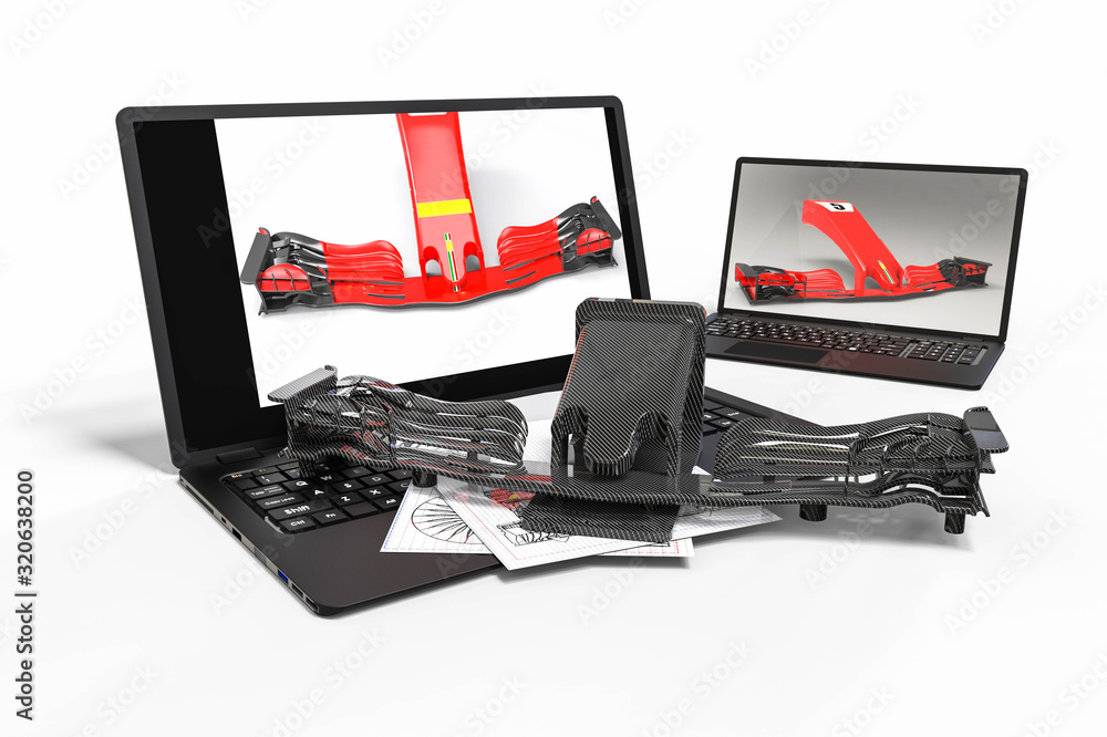 F1 development with computer aided design Stock Illustration | Adobe Stock