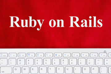 ruby on rails message with gray keyboard