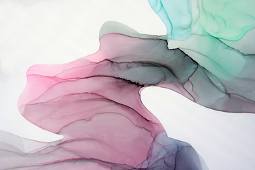  Streszczenie sztuki płynnej w technice malowania tuszem alkoholowym.