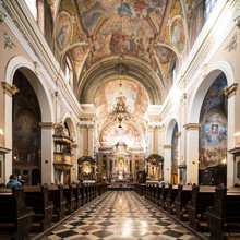 Interior Of Franciscan Church Of The Annunciation, Old Town, Ljubljana, Slovenia