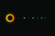 Futuristic theme planets in the solar system illustration