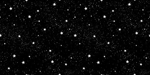 seamless pattern with stars. hand drawn stars texture. night starry sky.