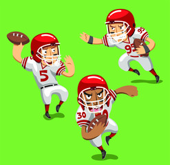 Wall Mural - football player cartoon