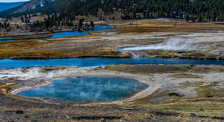 Wall Mural - FLOOD GEYSER, Yellowstone National Park.