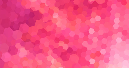 Wall Mural - abstract mosaic background pink color with hexagon pattern, vector illustration.