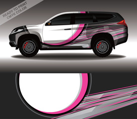 Poster - Car wrap decal design vector, custom livery race rally car vehicle sticker and tinting.