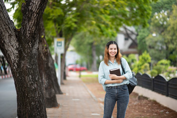 Poster - Happy young Asian University student.