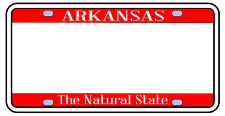 Sticker - Blank Arkansas State License Plate