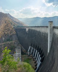 Bhumibol Dam in Sam Ngao District of Tak Province, Thailand.