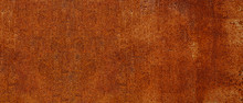 Panoramic Grunge Rusted Metal Texture, Rust And Oxidized Metal Background. Old Metal Iron Panel. High Quality