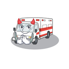 Canvas Print - Devil ambulance Cartoon in the character design