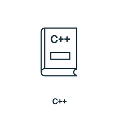 Wall Mural - c++ line icon. thin design style from programmer icon collection. simple c++ icon for infographics a