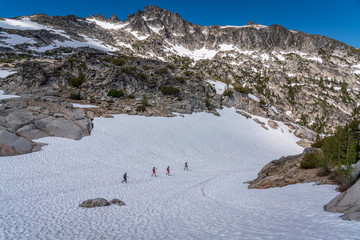 Wall Mural - Running Through the Mountains in the Snow - Washington