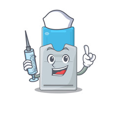 Sticker - Smiley Nurse key card cartoon character with a syringe