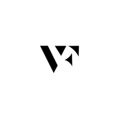 VF V F Letter Logo Design Template