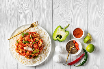 Wall Mural - turkey strips stewed with veggies and tomato