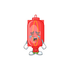 Sticker - Sad of chinese traditional paper cartoon mascot style