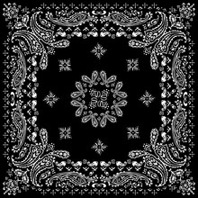 Paisley Textile Pattern Vector Illustration For Bandana , Scarf Etc.