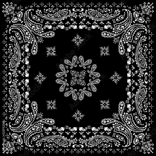 Fotografía Paisley textile pattern vector illustration for bandana , scarf etc