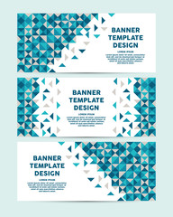 Wall Mural - vector abstract banner design template. abstract geometric web design banner template with triangles